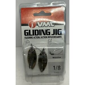 VMC Gliding Jig Willow 1/8 Antique Gold 2-Pack Flashing Action NOS